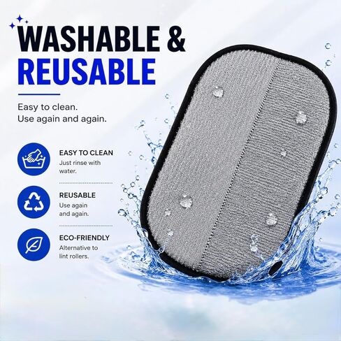 Pet Hair Removal Glove for Dogs & Cats, Newly Upgraded Reusable Electrostatic Pet Hair Remover Tool for Couch, Furniture, Bedding, Clothing & Car Seats in Saudi Arabia