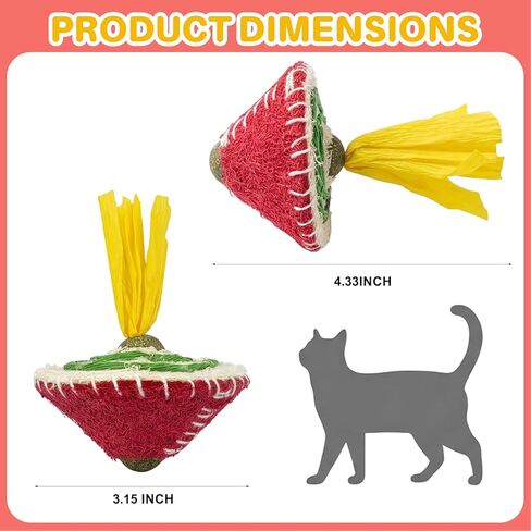 Walfront Interactive Cat Toy for Indoor Cats, Self Play Wobble Catnip Toy with Feather, Durable Bite-Resistant Cat Enrichment Toy for Boredom Relief and Independent Play in Kuwait