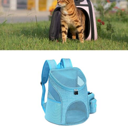 Dog Backpack, Breathable Polyester Ventilated Dog Backpack with Snack Pocket for Walking in Kuwait