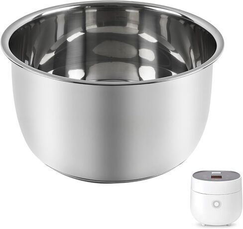 وعاء داخلي بديل لطباخ الأرز سعة 6 أكواب متوافق فقط مع CUCKOO CR-0675FW - وعاء داخلي من الفولاذ المقاوم للصدأ 304 مع قاعدة متعددة الطبقات، وأواني متينة للطهي المتعدد، سهل التنظيف وآمن للاستخدام في غسالة الأطباق in Kuwait