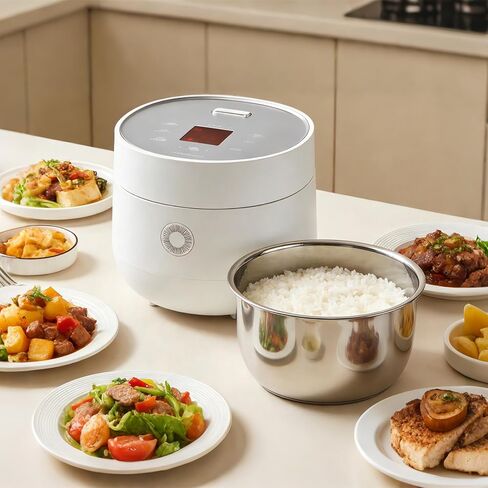 وعاء داخلي بديل لطباخ الأرز سعة 6 أكواب متوافق فقط مع CUCKOO CR-0675FW - وعاء داخلي من الفولاذ المقاوم للصدأ 304 مع قاعدة متعددة الطبقات، وأواني متينة للطهي المتعدد، سهل التنظيف وآمن للاستخدام في غسالة الأطباق in Kuwait