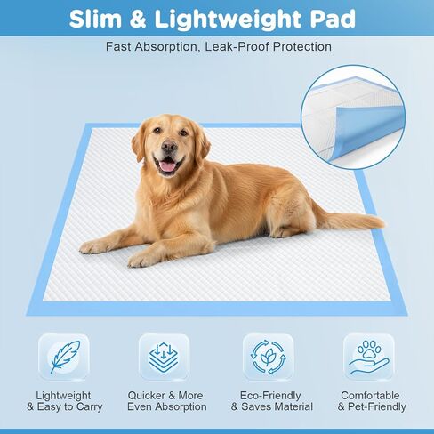 Upgraded 4XL 36"x36" 6 Layers Dog Pee Pads, Ultra Absorbent Pee Pads, Absorb up to 12 Cups, Leak-Proof & Quick Dry Puppy Pads for Puppy,Surgery, Older,Cats, Rabbits,30 Counts in Kuwait