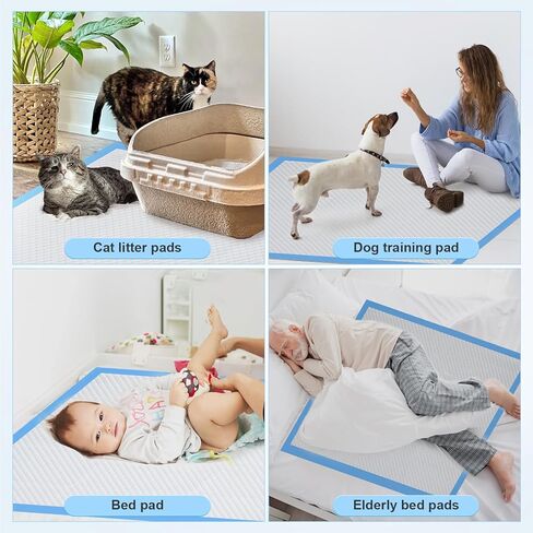 Upgraded 4XL 36"x36" 6 Layers Dog Pee Pads, Ultra Absorbent Pee Pads, Absorb up to 12 Cups, Leak-Proof & Quick Dry Puppy Pads for Puppy,Surgery, Older,Cats, Rabbits,30 Counts in Kuwait