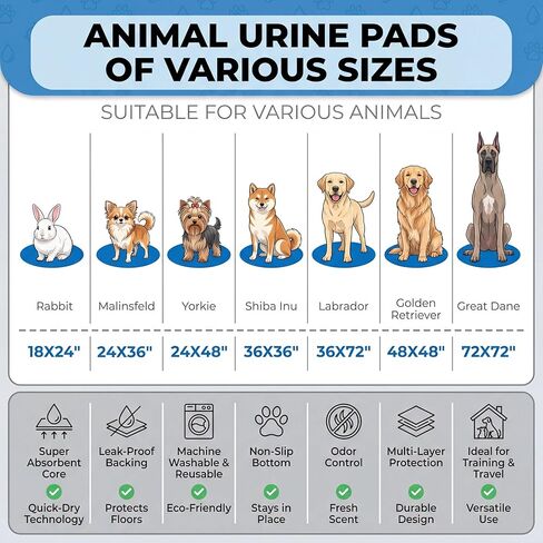 Washable Pee Pads for Dogs,Great Urine Absorbent Reusable Puppy Training Pads,Waterproof,Leak-Proof & Non-Slip Potty Pads for Whelping,Crate，Playpen，Bed.(Green Floral, 18" x24" ) in Kuwait