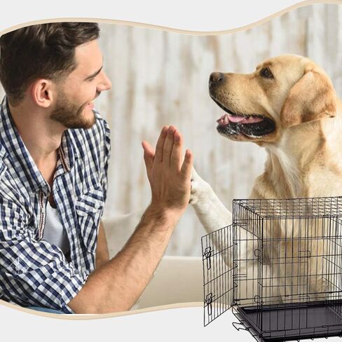 BestPet جديد القط الكلب قفص بيت الكلب للطي قفص سلك معدني مع مقسم (48 ") in Kuwait