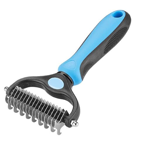 مشط العناية بالحيوانات الأليفة - أداة إزالة تساقط الشعر على الوجهين، مشط الفرو السفلي للكلاب والقطط، فرشاة واسعة للغاية للعناية بالكلاب ومشط لإزالة الشعر الطويل، تقلل من تساقط الشعر بنسبة 95%، وردي in Kuwait