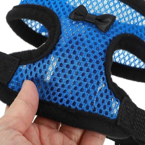 Breathable Chicken Harness Leash Set Adjustable Mesh Vest with Bow Tie Small Blue for Poultry Walking and Training Random Color in Kuwait