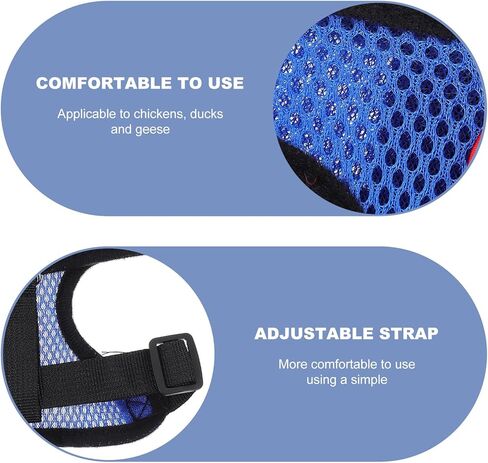 Breathable Chicken Harness Leash Set Adjustable Mesh Vest with Bow Tie Small Blue for Poultry Walking and Training Random Color in Kuwait