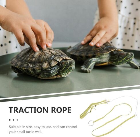 DOITOOL Turtle Harness Leash for Small Pets, Adjustable Grass Green Medium Size, Soft Portable Tortoise Walking Rope for Outdoor Training and Control in Kuwait