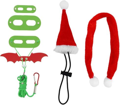 BESPORTBLE Leash and Harness Set with Wing Design, Includes Hat, Scarf, and Traction Rope, Outdoor Reptile Pet Supply for Small Lizards and Bearded Dragons in Kuwait