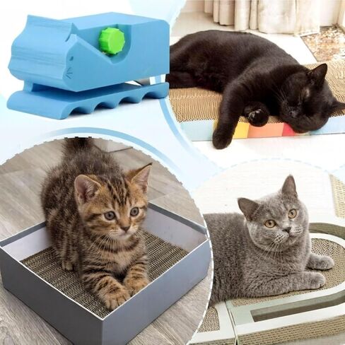 moniko Cardboard Cutter for Cat Scratchers with Blades, 3D Printed Cardboard Strip Cutter Tool for DIY Cat Scratcher Pads, Heavy Duty Cardboard Shredder for Recycled Boxes, Craft Tool for Cat Lovers in Kuwait