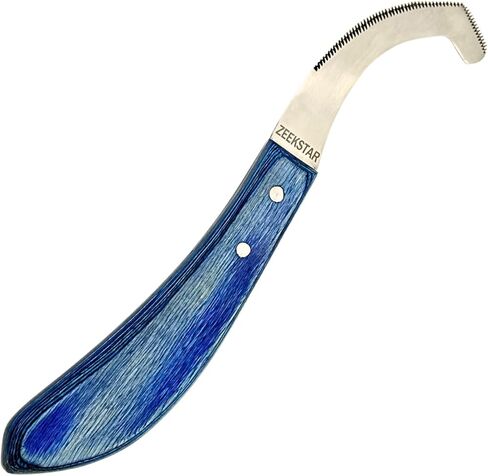 ZEESKTAR Bot Fly Knife for Horses – Stainless Steel Bot Egg Removal Tool, Curved Serrated Scraper with Ergonomic Blue Handle for Horse Grooming in Kuwait
