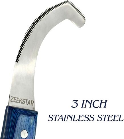 ZEESKTAR Bot Fly Knife for Horses – Stainless Steel Bot Egg Removal Tool, Curved Serrated Scraper with Ergonomic Blue Handle for Horse Grooming in Kuwait