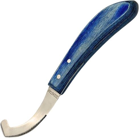 ZEESKTAR Bot Fly Knife for Horses – Stainless Steel Bot Egg Removal Tool, Curved Serrated Scraper with Ergonomic Blue Handle for Horse Grooming in Kuwait