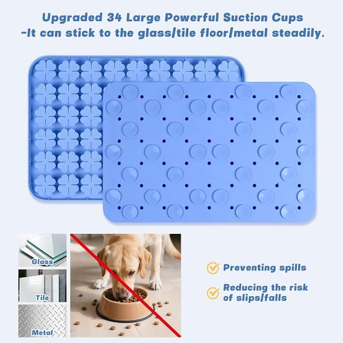 حصيرة لعق الكلاب، مقاس 23.6 × 15.7 بوصة، حصيرة سيليكون كبيرة مع أكواب شفط، وحدة تغذية بطيئة للكلاب الصغيرة والمتوسطة والكبيرة، تأكل ببطء، وتقلل الملل (أخضر) in Kuwait