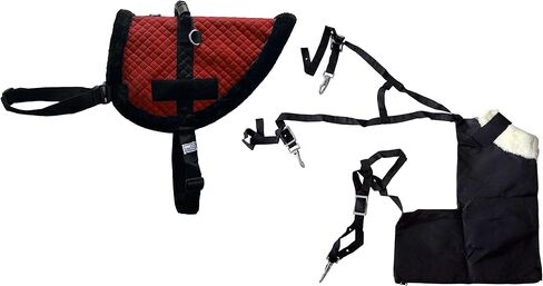Miniature Quilted Vest/Pad with Bun (Poop) Bag for Therapy Miniature Horse in Saudi Arabia