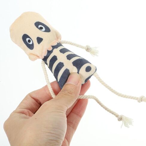 2pcs Halloween Catnip for Indoor Cats, Soft Plush Ghost and Skull Interactive Kitten, Portable Funny Cat for Biting and Playing in Kuwait