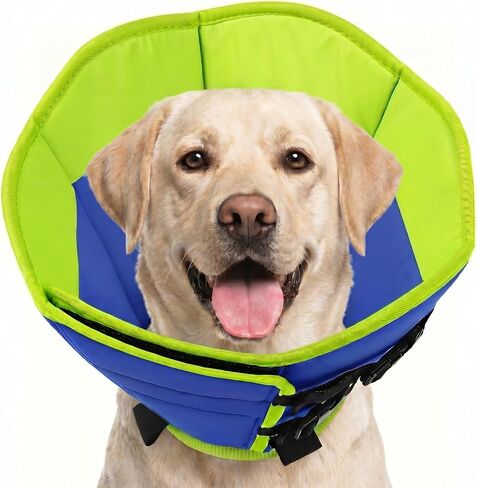 Soft Dog Cone, Adjustable Dog Cone Collar Alternative for Large Dogs, Comfy Pet Cones for Dogs to Stop Licking, Protective E-Collar After Surgery for Wound Healing, Pink XL in Kuwait