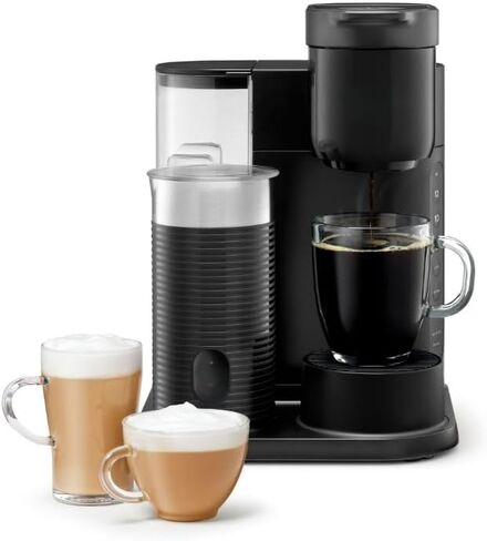 KeuriigK K Cafe Essentials Single Serve K Cup Pod Coffee, Latte and Cappuccino Maker, Built In Milk Frother, Latte & Cappuccino Brewer, Espresso Shot, 3 Brew Sizes, 42 oz Water Reservoir, color Black in Kuwait
