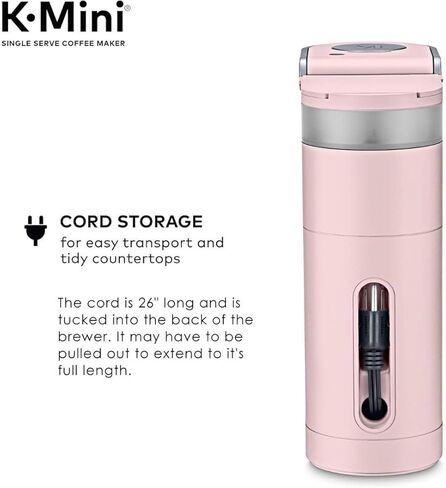 Keurig K-Mini Single Serve Coffee Maker with 6-12Oz Cup Sizes, Quick Brewing, and Removable Drip Tray (Dusty Rose, Renewed) in Kuwait