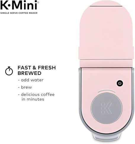Keurig K-Mini Single Serve Coffee Maker with 6-12Oz Cup Sizes, Quick Brewing, and Removable Drip Tray (Dusty Rose, Renewed) in Kuwait