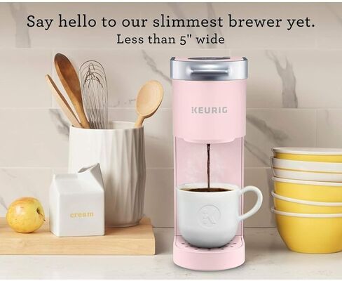 Keurig K-Mini Single Serve Coffee Maker with 6-12Oz Cup Sizes, Quick Brewing, and Removable Drip Tray (Dusty Rose, Renewed) in Kuwait