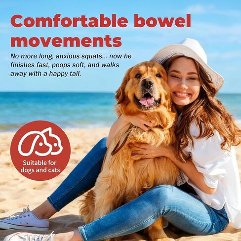 Constipation Relief for Dogs and Cats - Gentle Laxative and Stool Softener with Psyllium - Supports Healthy Bowel Movements, Hairball Relief, and Digestive Comfort - 2 fl oz (60 ml) in Kuwait