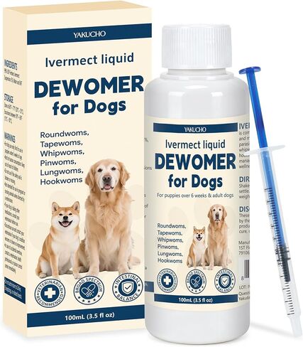 lvermect for Dogs, Dewomax Liquid Digestive Support, Broad Spectrum Formula for Puppies & Adult Dogs – Supports Gut Balance, Internal Cleanse & Canine Wellness – 3.5 oz (100mL) in Kuwait