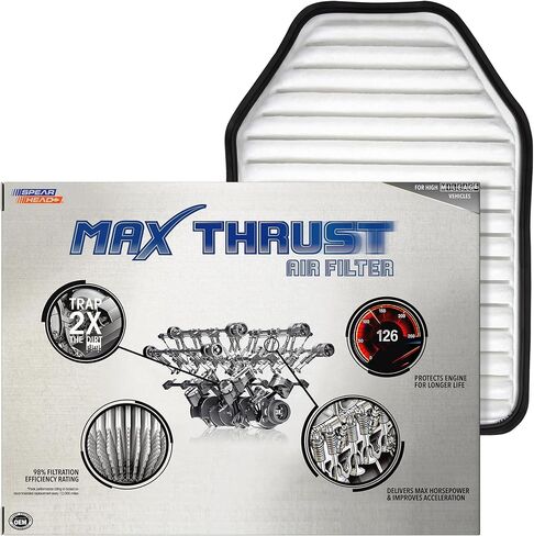 Spearhead Max Thrust Performance Engine Air Filter For All Mileage Vehicles - Increases Power & Improves Acceleration (MT-959) in Kuwait