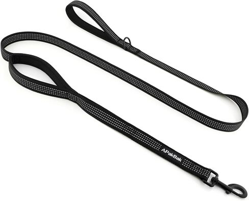 Double Handle Dog Leash 6 FT Reflective 2 Handle Traffic Lead with Padded Grip, Heavy Duty Nylon Leash for Walking Training, for Small Medium Large Dogs, Ranger Green in Kuwait