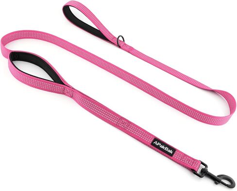 Double Handle Dog Leash 6 FT Reflective 2 Handle Traffic Lead with Padded Grip, Heavy Duty Nylon Leash for Walking Training, for Small Medium Large Dogs, Ranger Green in Saudi Arabia