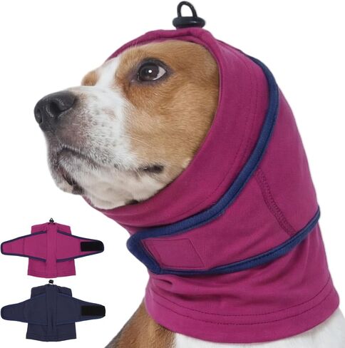 Nanaki Dog Ear Muffs For Fireworks & Thunderstorm, Soft Dog Ear Covers For Bath Grooming, Head Wrap For Ear Hematoma for Vet Visit, Adjustable Quiet Ears for Dogs Noise Protection for Vacuum, Purple L in Saudi Arabia