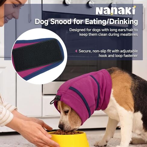 Nanaki Dog Ear Muffs For Fireworks & Thunderstorm, Soft Dog Ear Covers For Bath Grooming, Head Wrap For Ear Hematoma for Vet Visit, Adjustable Quiet Ears for Dogs Noise Protection for Vacuum, Purple L in Saudi Arabia