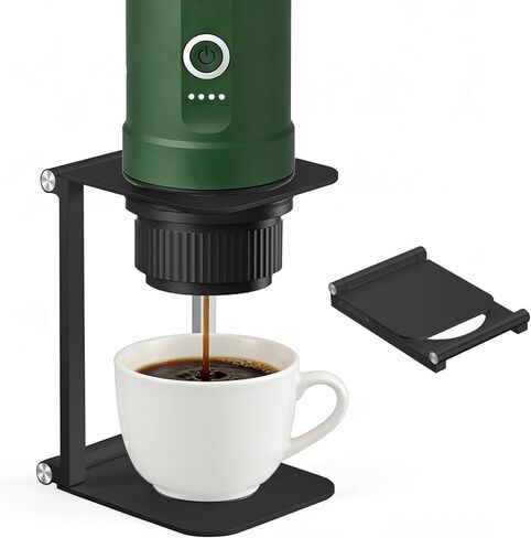 Foldable Pour Over Coffee Maker Stand, Aluminum Portable Electric Espresso Machine Stand Compatible with Outin, Portable Coffee Makers, General Funnels Black in Kuwait