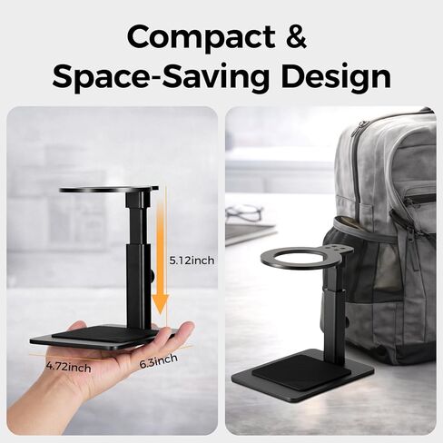 IKAPE Adjustable Portable Coffee Maker Stand, Aluminum Alloy Universal Coffee Machine Holder with Anti-Slip Base, Height Adjustable 13–19.5cm, for Home, Office & Camping in Kuwait
