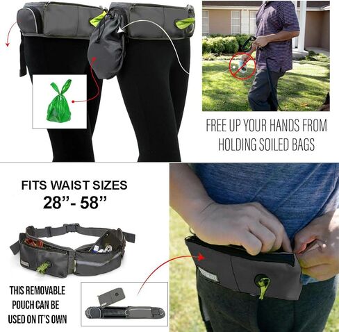 TAKSIN The Ultimate Hands Free Two Dogs Double Leash System for Walking Running Hiking Training, Reflective Bungee Leash, Treat Holder, Poop Bag Dispenser for Small Medium Large Dogs (Grey Pack) in Saudi Arabia