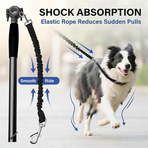 Dog Bike Leash, Hands-Free Pet Leash with Adjustable Seat Lock, Spring Attachment for Bicycle Riding (Quick Connect) in Saudi Arabia