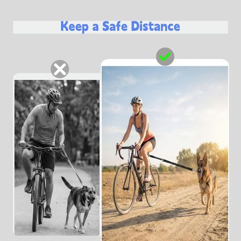 Dog Bike Leash, Hands-Free Pet Leash with Adjustable Seat Lock, Spring Attachment for Bicycle Riding (Quick Connect) in Saudi Arabia