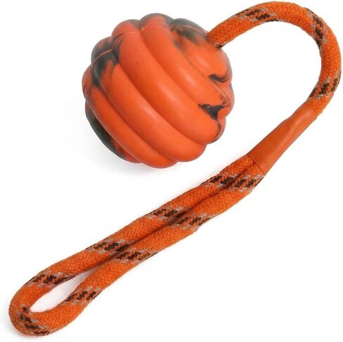 Rope Dog Toy Ball, Ball on Rope Dog Toy for Belgian Malinois Training, Strong Rope Balls for Dogs, Interactive Dog Training Toys in Kuwait