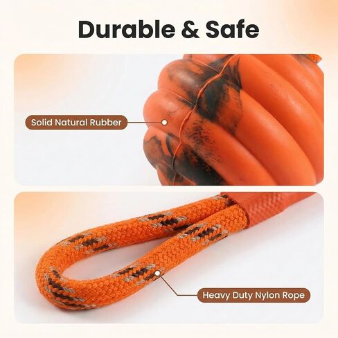 Rope Dog Toy Ball, Ball on Rope Dog Toy for Belgian Malinois Training, Strong Rope Balls for Dogs, Interactive Dog Training Toys in Kuwait