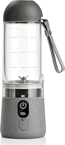 Portable Blender, 8 Blades Personal Size Smoothie Blender for Shakes, USB C Rechargeable Juicer Cup with LED Display, Travel Friendly Mini Mixer for Home, Office, Gym, 16oz, Grey in Kuwait