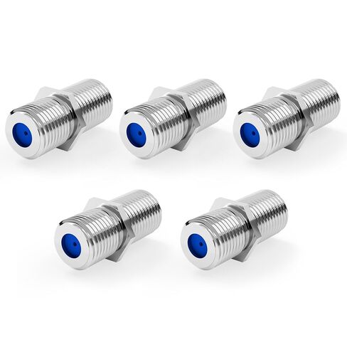 VCE 3GHz Coaxial Cable Connector, RG6 Coax Cable Extender F-Type Nickel Plated Adapter Female to Female for TV Cables, 5 Pack in Saudi Arabia