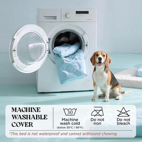 LE SURE Cooling Dog Bed Medium Size Dog, Q-Max>0.5 Cooling Mat with Removable Washable Cover, Breathable Orthopedic Egg Crate Foam Summer Pad for Active/Long-Haired/Senior Pets/Cats/Puppy, 29x18 Inch in Saudi Arabia