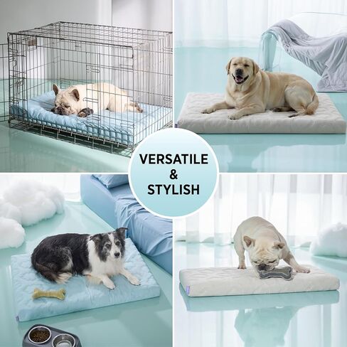 LE SURE Cooling Dog Bed Medium Size Dog, Q-Max>0.5 Cooling Mat with Removable Washable Cover, Breathable Orthopedic Egg Crate Foam Summer Pad for Active/Long-Haired/Senior Pets/Cats/Puppy, 29x18 Inch in Saudi Arabia