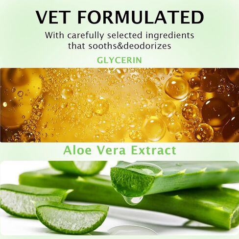 Dog Ear Cleaner Wipes for Cats & Dogs, Ear Cleaning Wipe with Aloe Cucumber, Gentle Ear Wipes for Dirty, Waxy, Smelly Ears - Non-Irritating in Kuwait