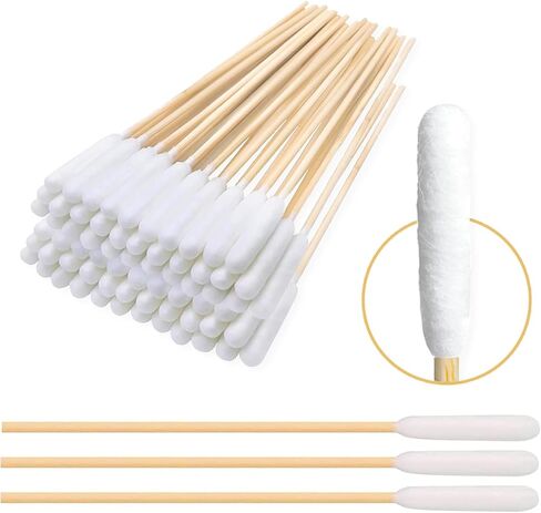 6-Inch Long Cotton Tips for Cleaning Dogs' Ears | Extra-Long Cotton Swabs for Dog Ear Cleaning | Eco-Friendly Dog Ear Swabs & Pads | Organic Bamboo & Cotton | 100-Pack in Kuwait