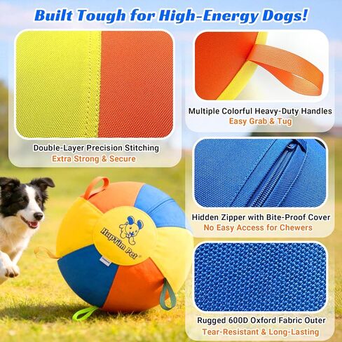 Hap Tim Herding Ball for Dogs 25 Inch Interactive Large Dog Ball with Handles Durable Outdoor Training Dog Toy for Medium to Large Dogs Corgis Australian Shepherd Cattle Dog Border Collie & Horses in Kuwait