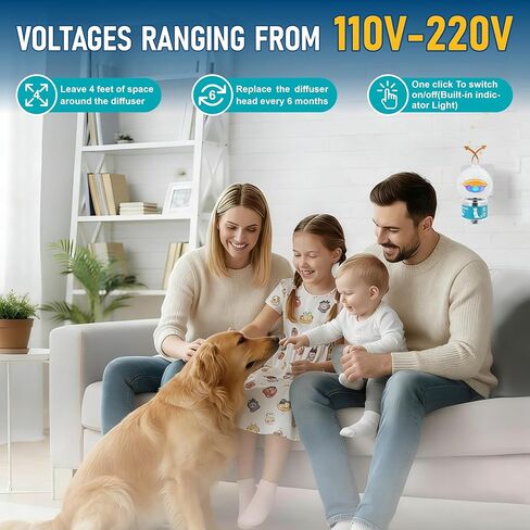 Dog Calming Diffuser, Calming Pheromones Diffuser Kit for Stress, Barking, Chewing, Pee Accidents & Separation Anxiety (2 Plug in + 4 Refill) 120-Day Supply in Kuwait