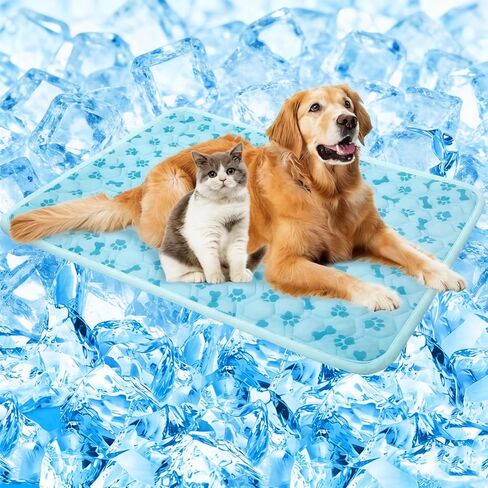 Dog Cooling Mat, Cooling Mat for Dogs - Anti-Slip 3D High Elastic Washable Cooling Pad for Dog, Large Dog Bed Mats for Crate, Q-Max 0.5 Pet Cooling Pad, Portable Outdoor Mat for Patio/Car/Yard in Kuwait