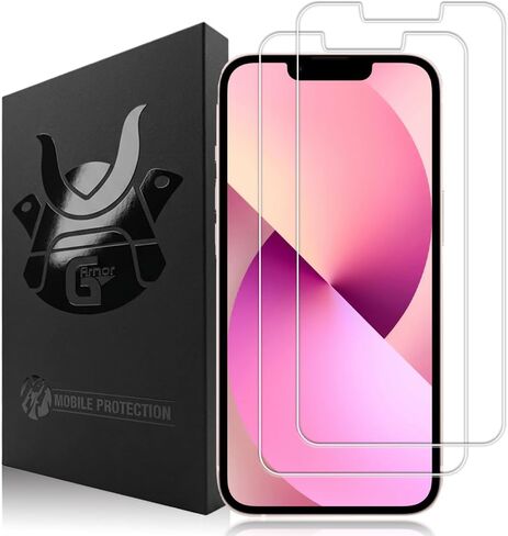 واقي الشاشة الزجاجي المقسى G-Armor متوافق مع iPhone 13 & 13 Pro (عبوتان) in Saudi Arabia